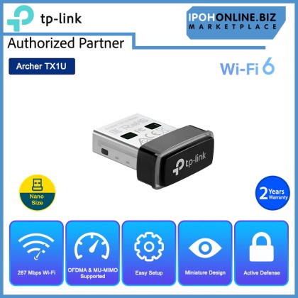 TP-LINK Archer TX1U Nano AX300 Nano Wi-Fi 6 Wireless USB Adapter